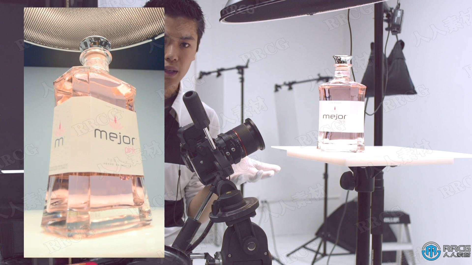 香水饮料等液体瓶装摄影及后期修饰处理制作实例视频教程