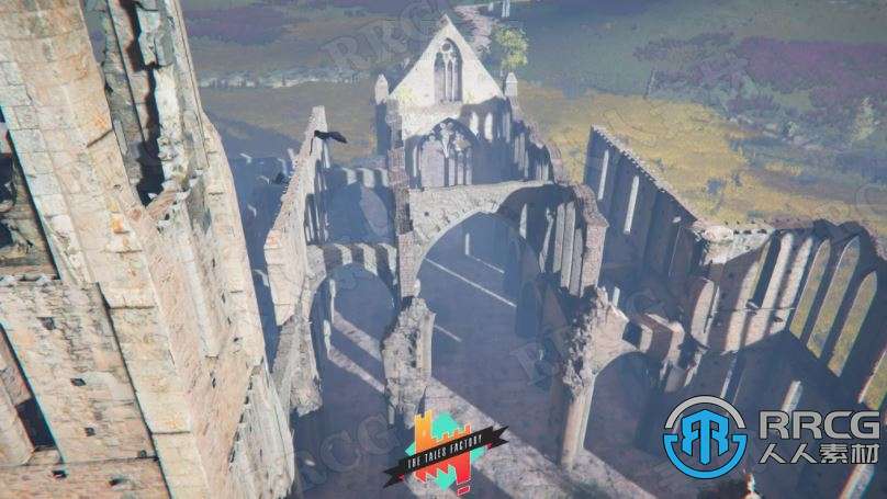 历史古建筑废墟3D环境Unity游戏素材资源