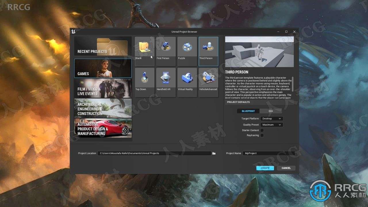 Unreal Engine 5虚幻游戏引擎蓝图游戏开发技术视频教程