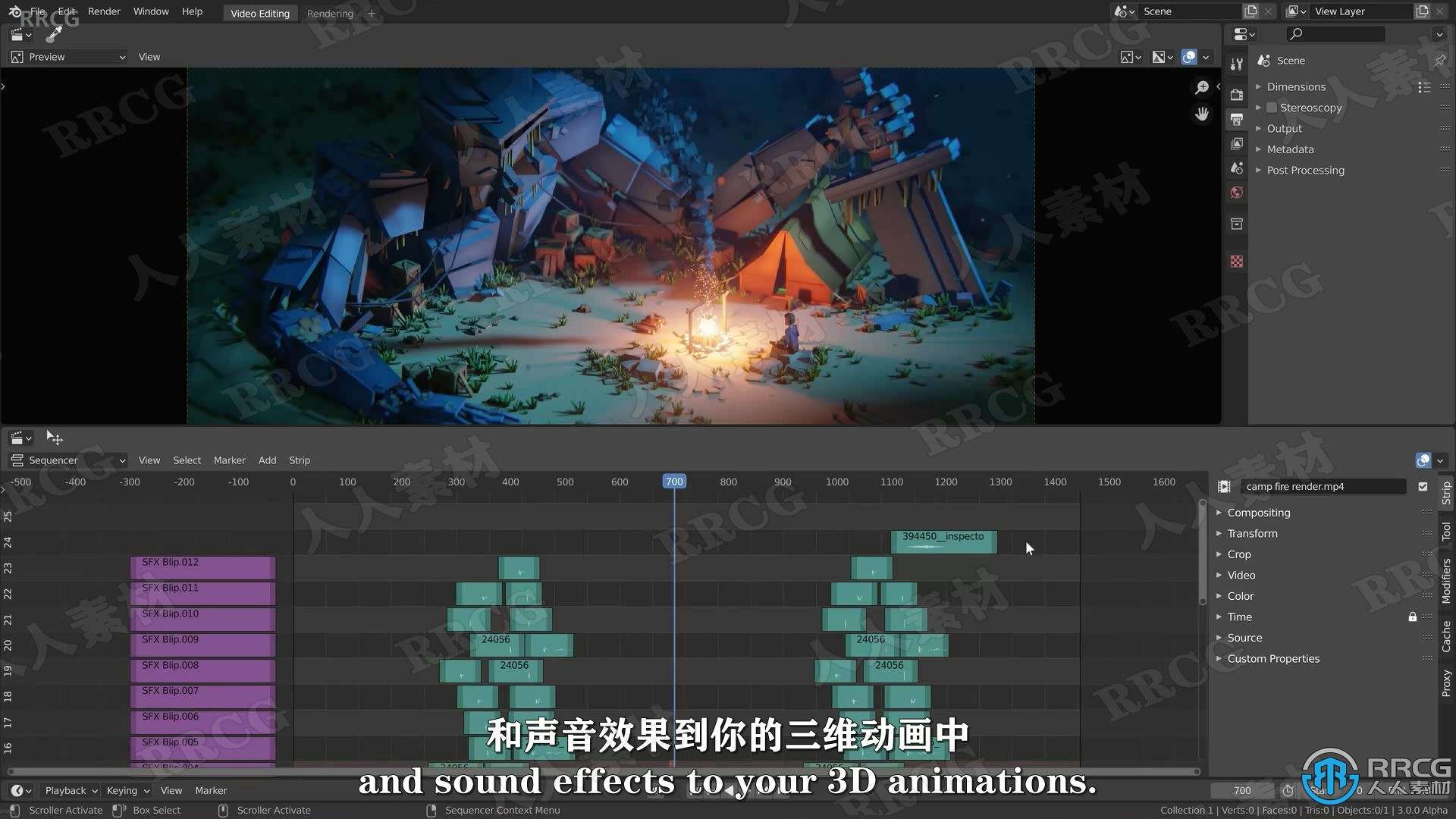 【中文字幕】Blender乐高风格多边形立方体世界动画视频教程