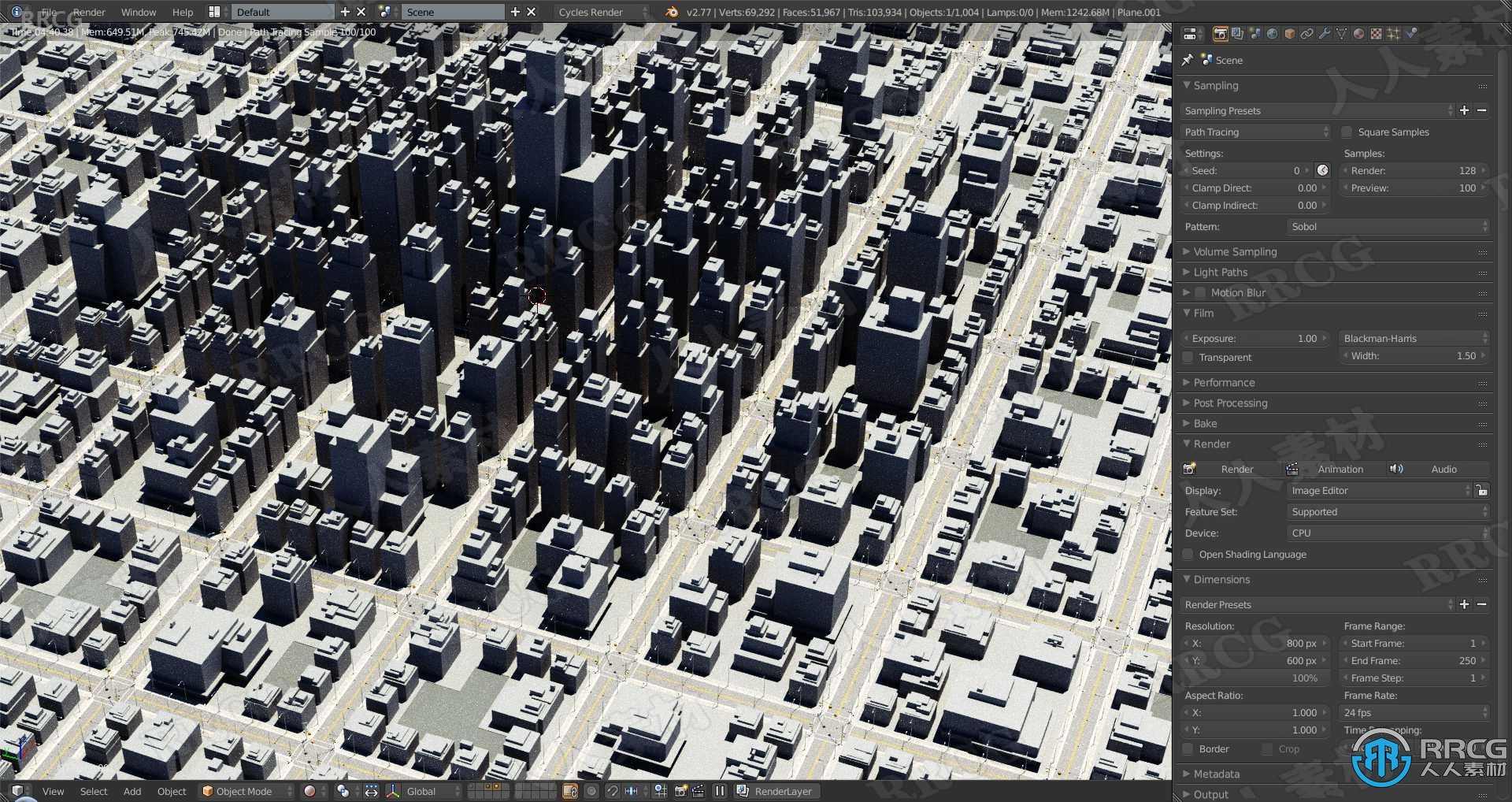 SceneCity城市建筑景观场景Blender插件V1.9.1版