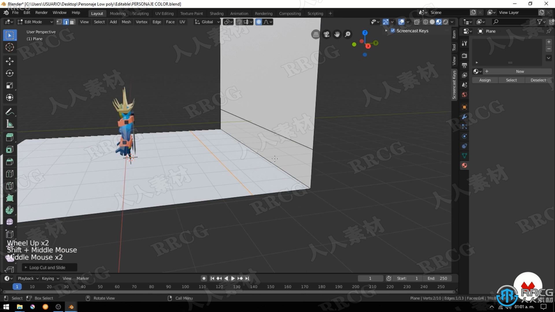 Blender塑造低多边形游戏角色实例制作视频教程