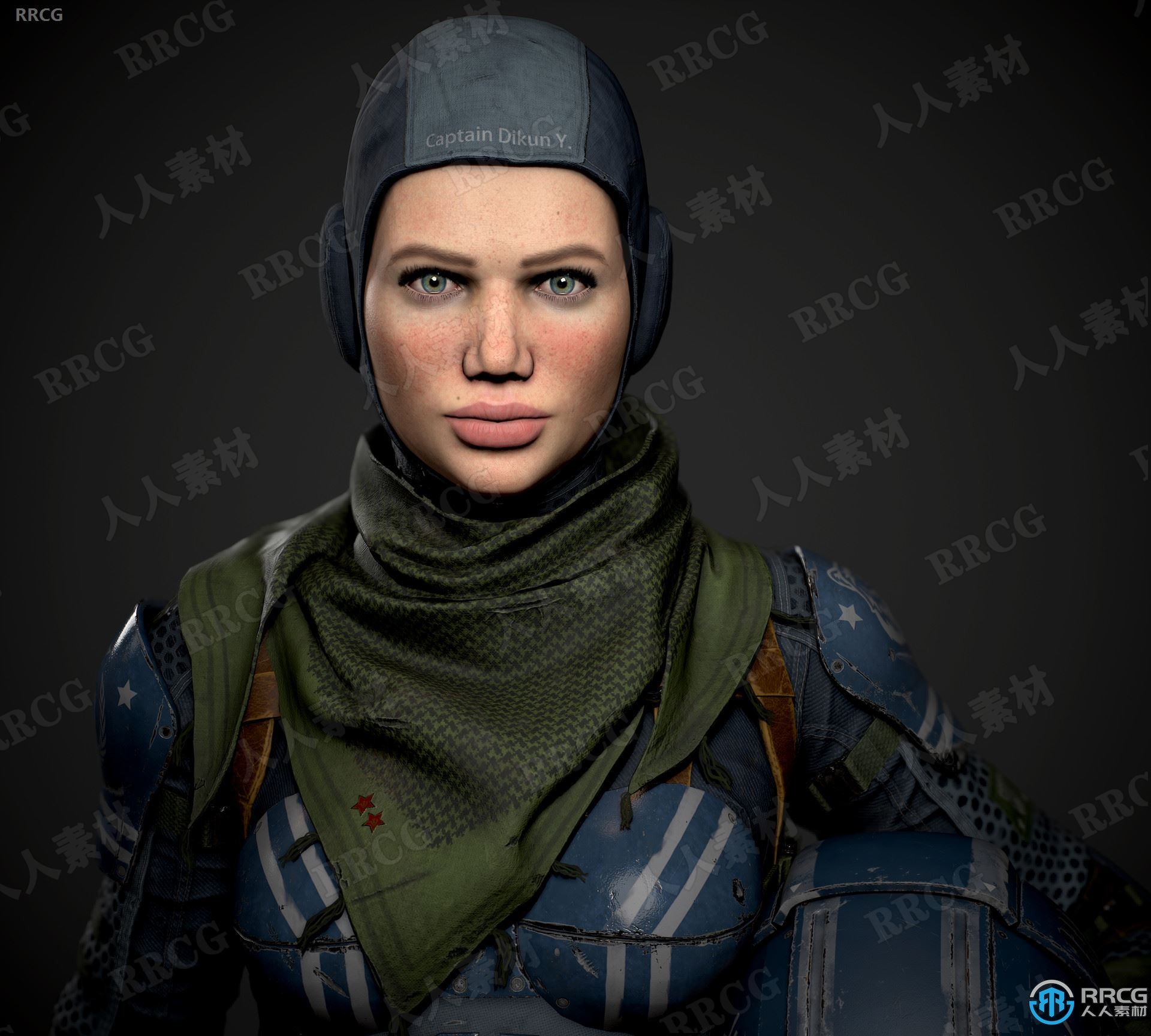 泰坦陨落游戏Yuliya Dikun上尉角色服装武器装备3D模型