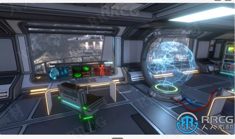 3D科幻太空飞船场景环境Unity游戏素材资源