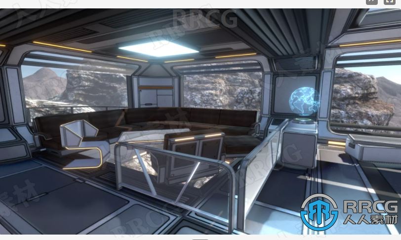 3D科幻太空飞船场景环境Unity游戏素材资源