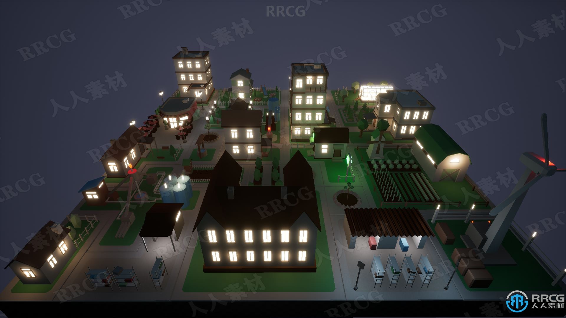 低聚现代都市城市建模Unreal Engine游戏素材资源