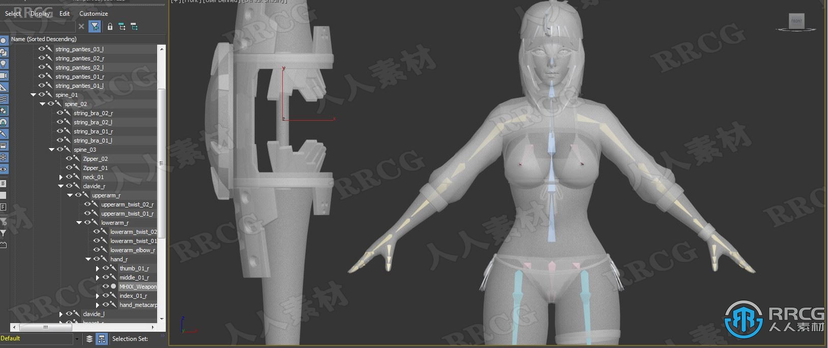 神秘女郎游戏人物角色高质量游戏3D模型