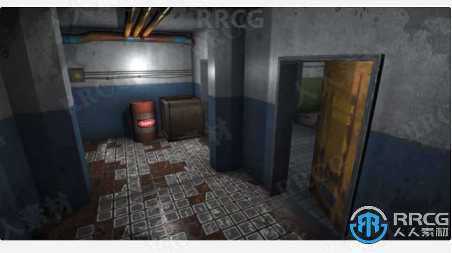 恐怖黑暗地堡工业场景3D环境Unity游戏素材资源