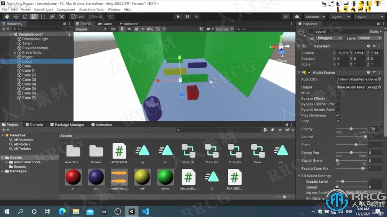 【中文字幕】Unity引擎游戏创作基础要点技术视频教程