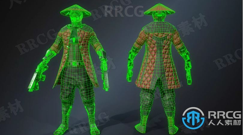 科幻武士人形3D角色Unity游戏素材资源