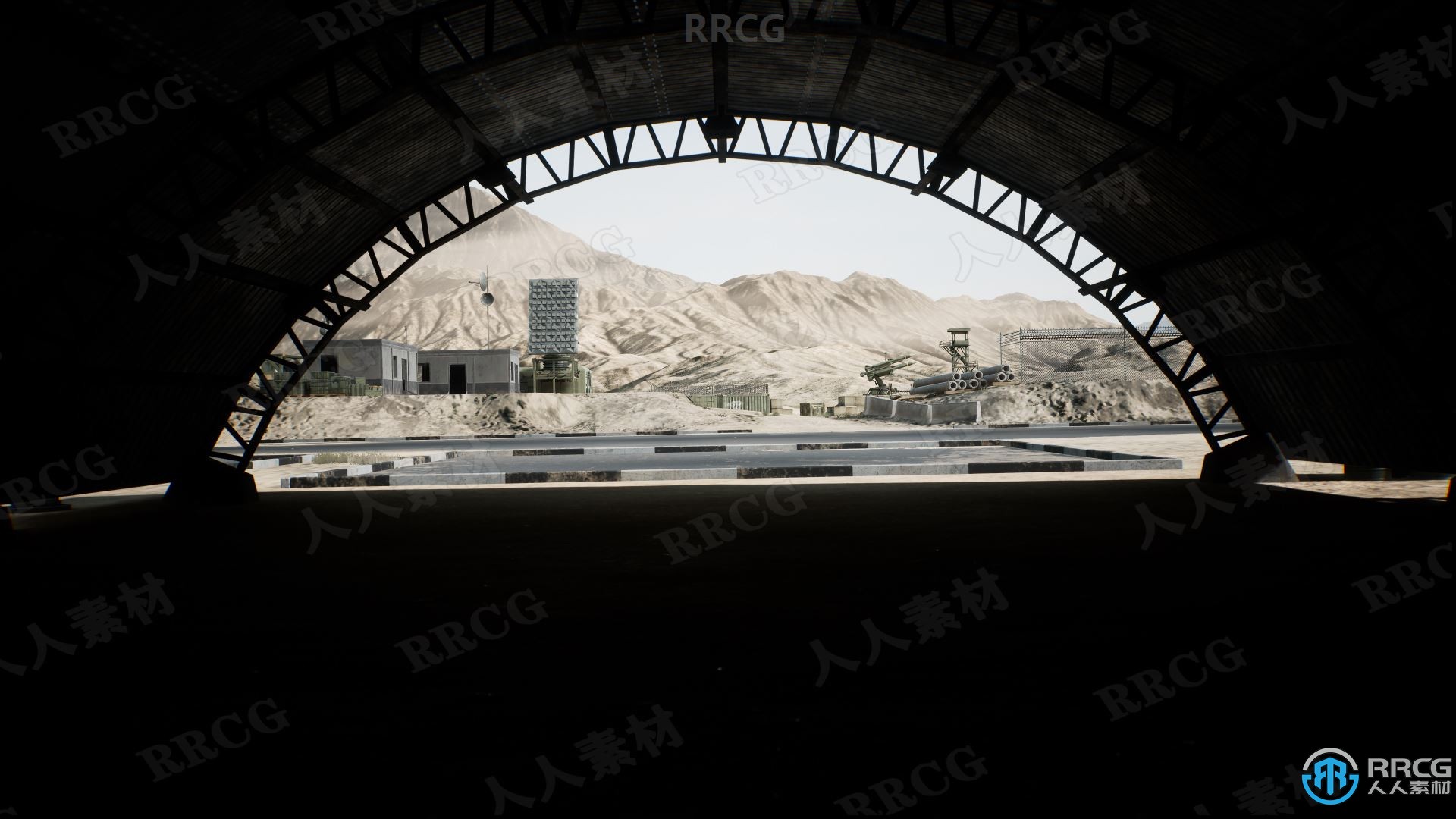 沙丘附近大型军事基地区域景观Unreal Engine游戏素材资源