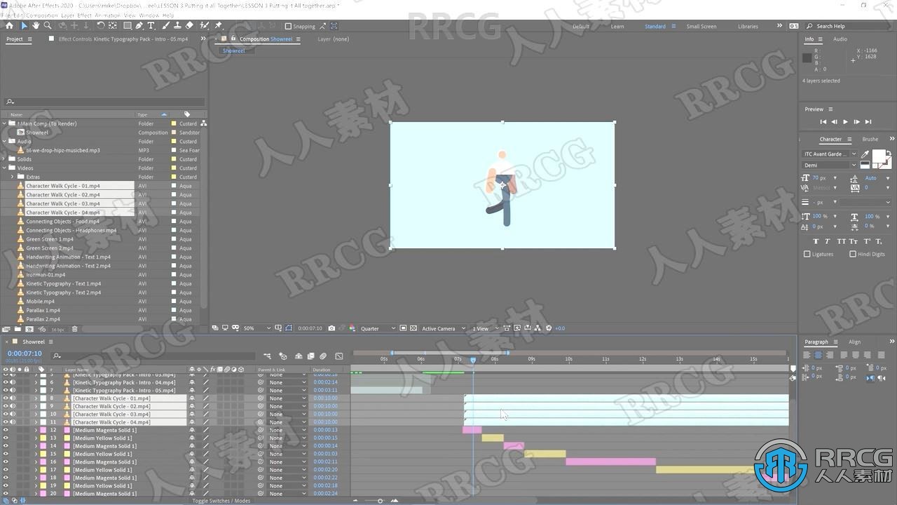 AE创建动态排版到角色动画基础知识工作流程视频教程