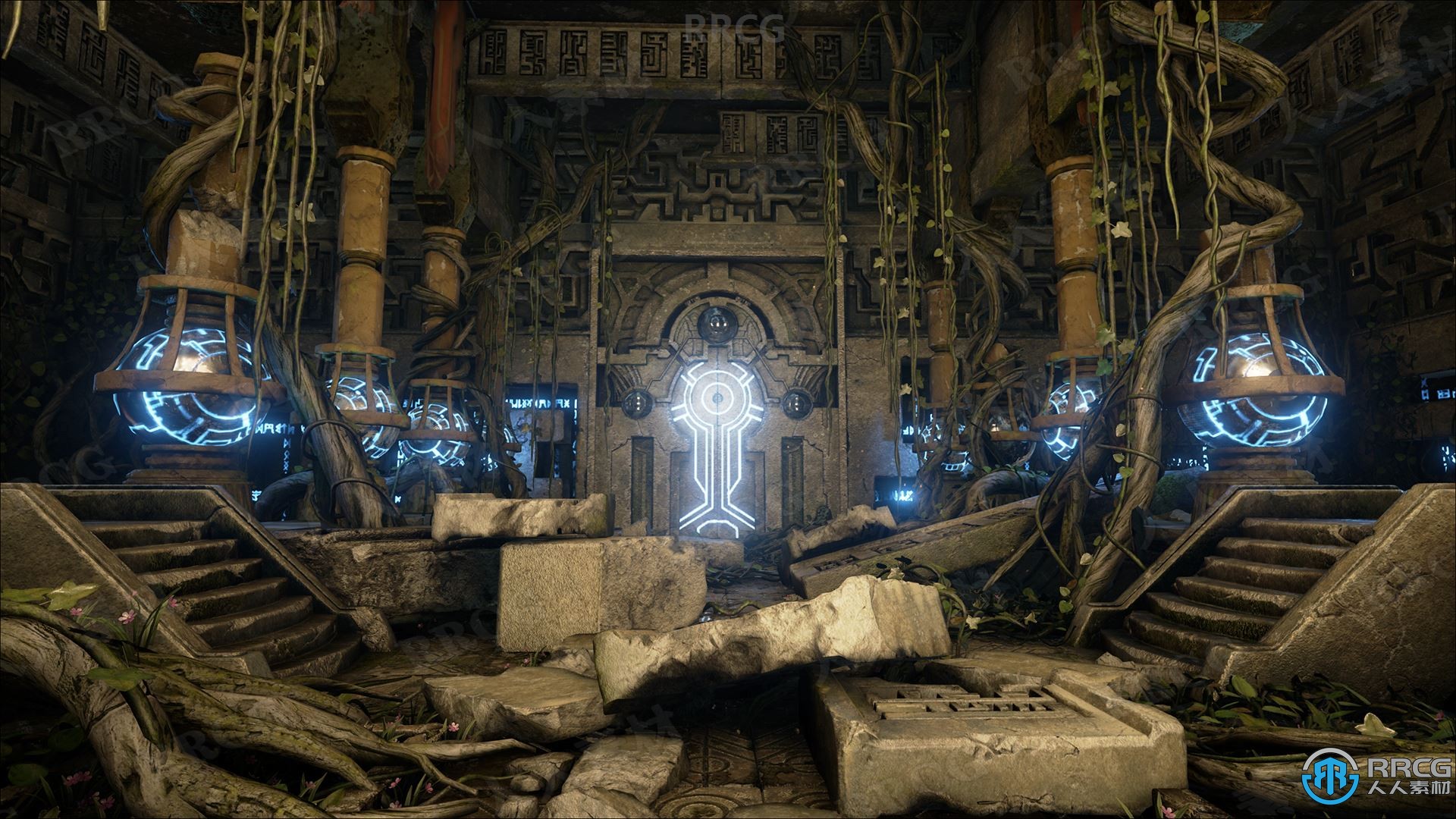 亚特兰蒂斯神庙科幻神话场景Unreal Engine游戏素材资源