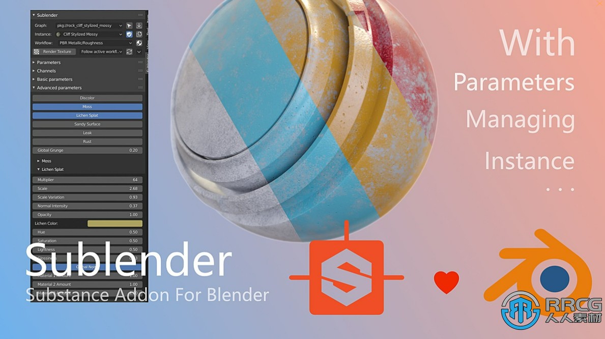 Sublender Substance导入sbsar材质贴图Blender插件V2.0.3版
