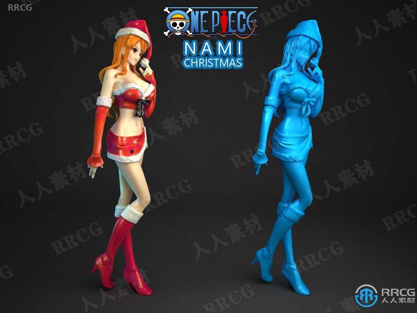 海贼王Nami娜美动漫角色圣诞主题3D打印模型