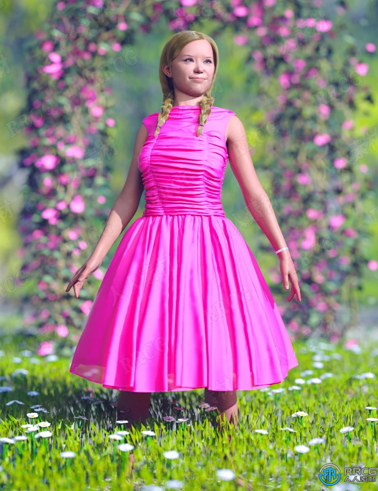甜美女性糖果色舞会礼服套装3D模型合集