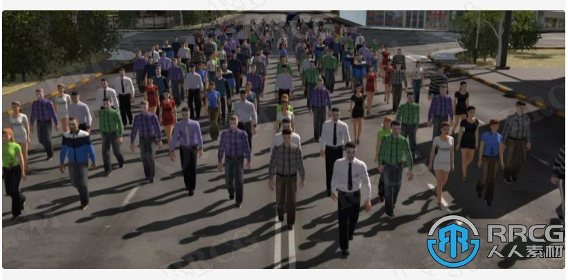 不同人群人口系统3D角色Unity游戏素材资源