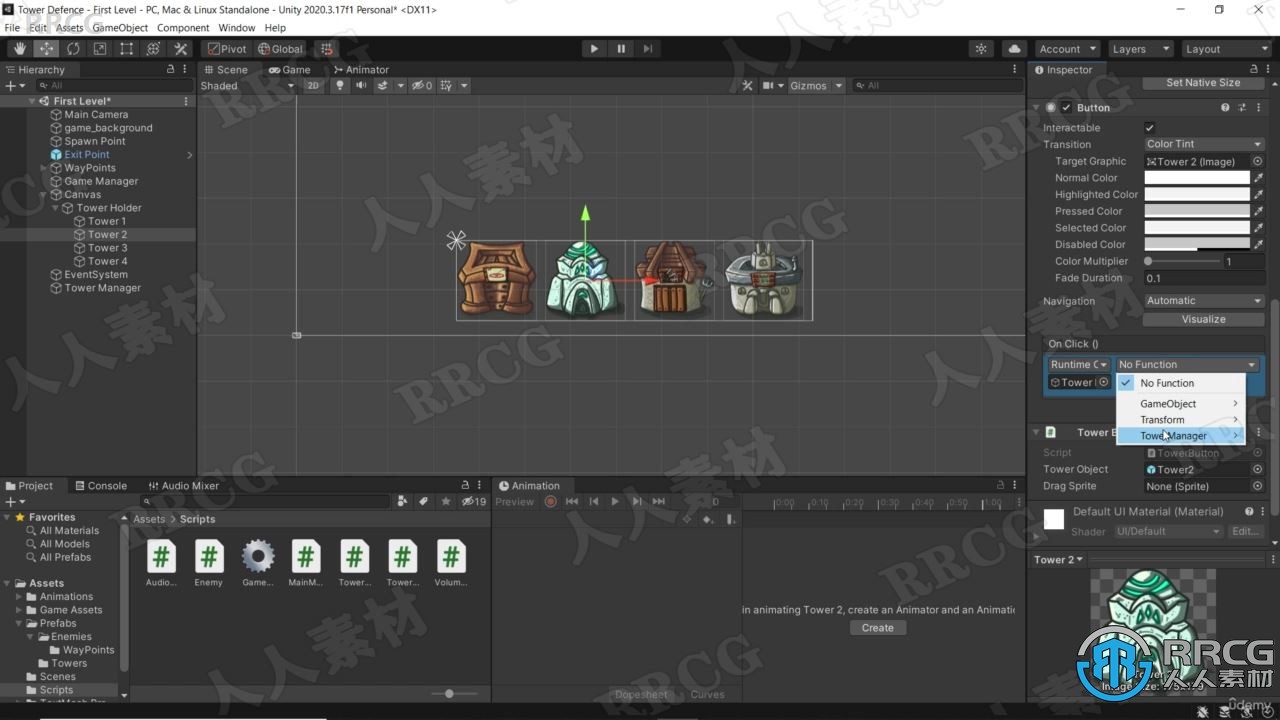 Unity游戏主菜单和声音系统制作训练视频教程