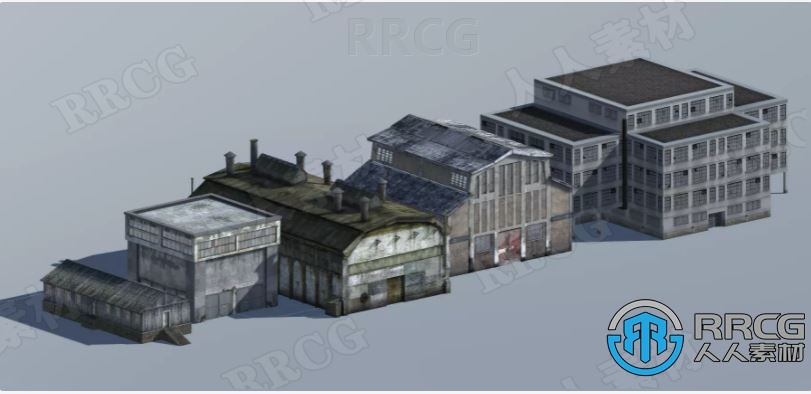 17个低聚移动建筑工业场景3D环境Unity游戏素材资源