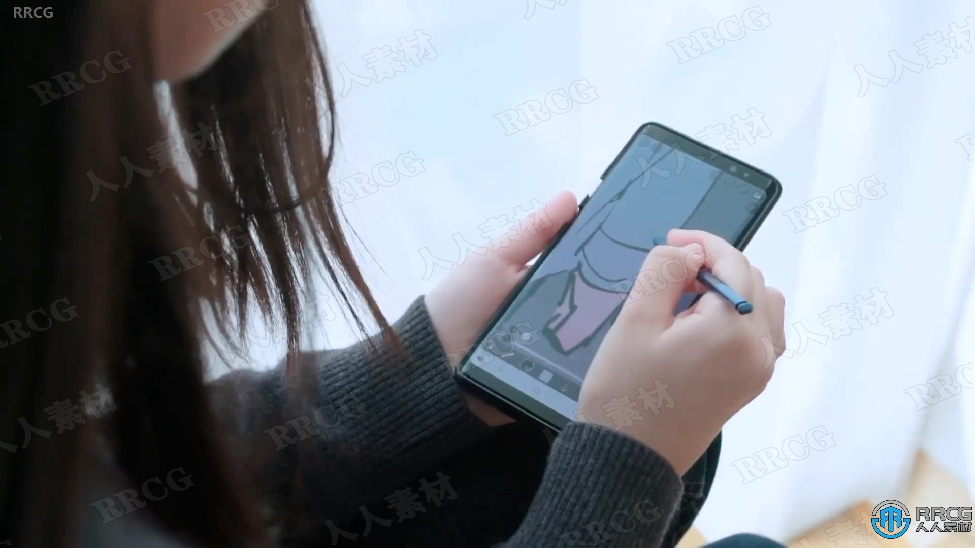 【中文字幕】如何在手机上创建动漫角色数字绘画视频教程