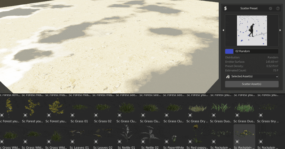 Scatter绿色草木环境生态分布Blender插件V5.3版