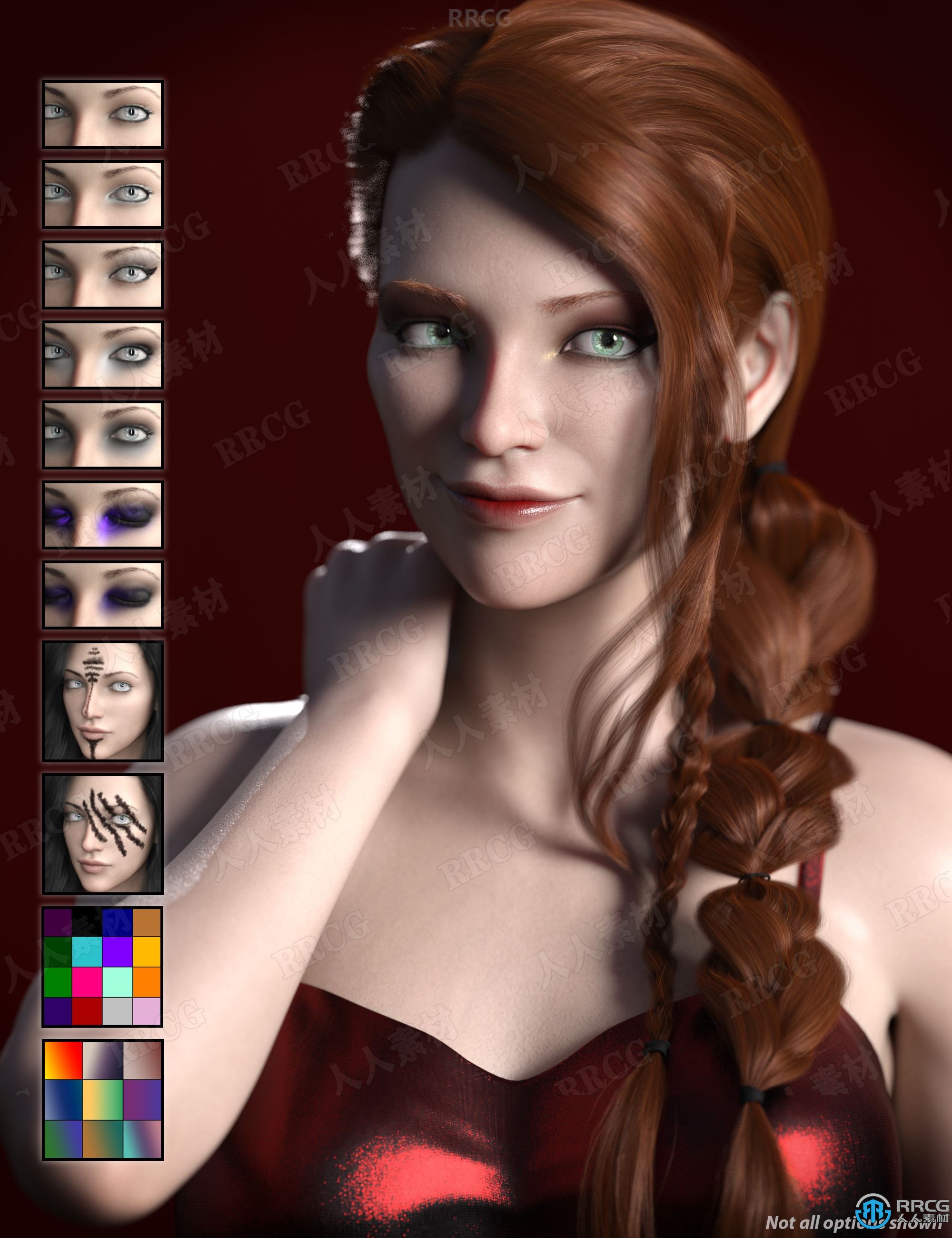 女性科幻高清皮肤五官细节角色3D模型合集