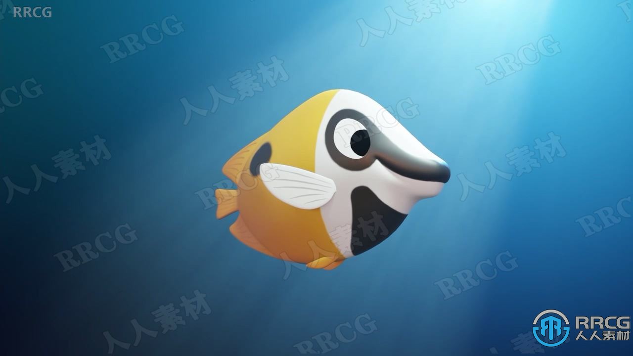 Blender海洋小鱼角色建模实例训练视频教程