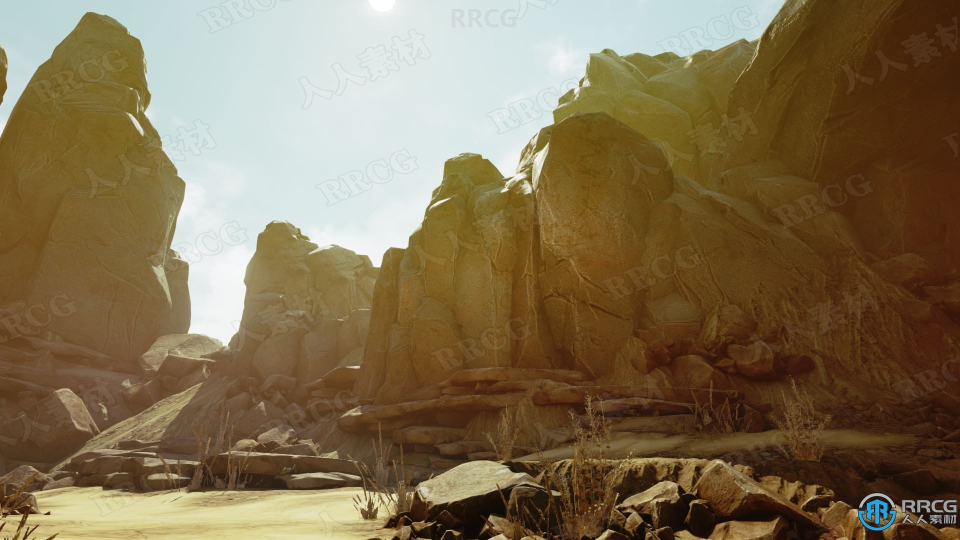 干旱主题岩石植被地形沙漠环境Unreal Engine游戏素材资源