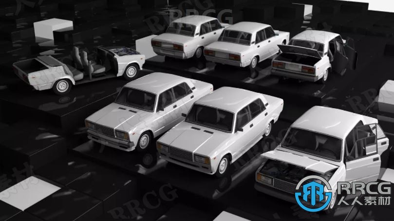低聚可破坏汽车3D交通工具Unity游戏素材资源