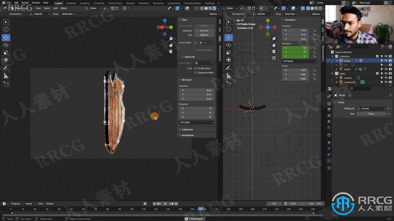 Blender游戏盾牌模型和纹理实例制作视频教程