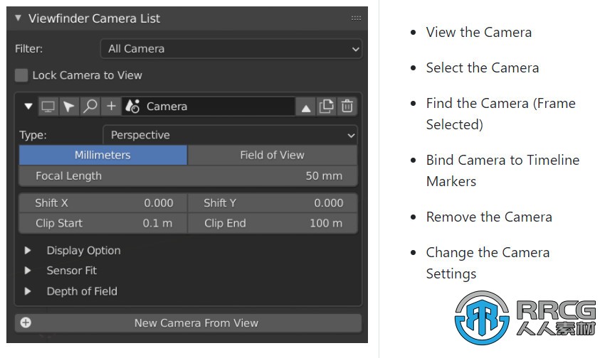 Viewfinder摄像机取景器Blender插件V1.1.0版