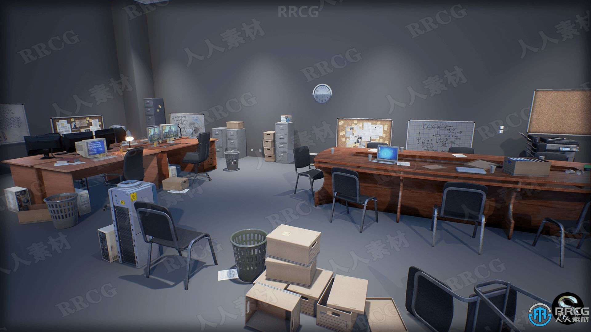 工业办公室室内环境高品质道具Unreal Engine游戏素材资源