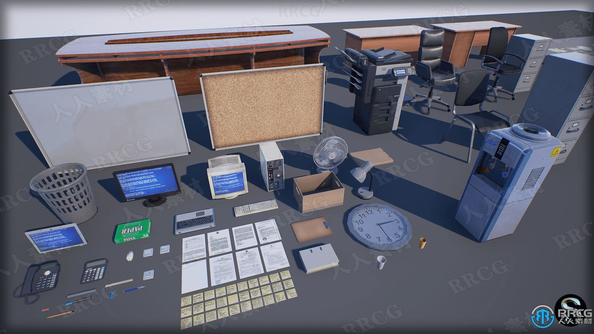 工业办公室室内环境高品质道具Unreal Engine游戏素材资源