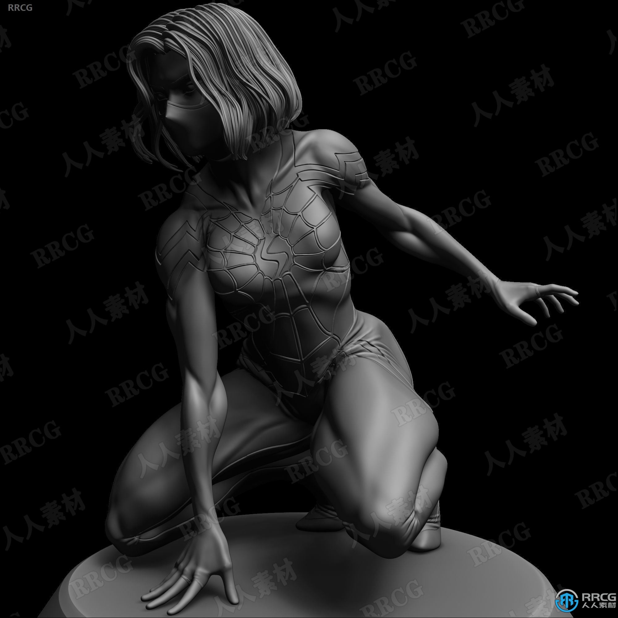 女蜘蛛侠漫威漫画角色3D打印模型