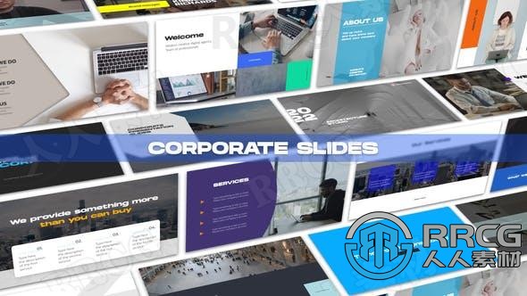 簡潔公司企業商務版式展示動畫AE模板
