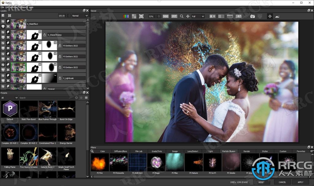 Boris FX Optics数字照片光晕光学特效模拟调色软件V2022.0.1.120版