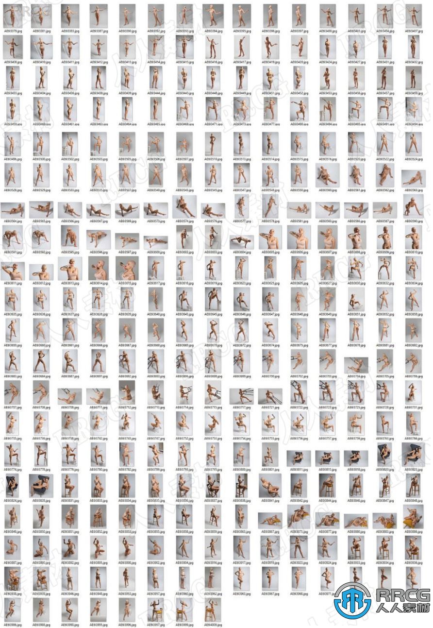 290张相同姿势不同角度女性姿势造型高清参考图合集