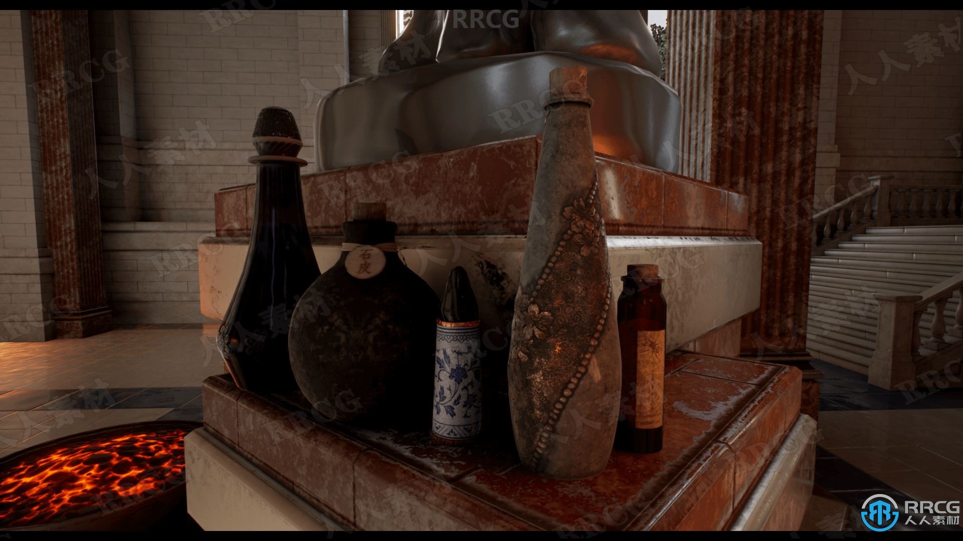20个中世纪奇幻玻璃液体优质药水瓶Unreal Engine游戏素材资源