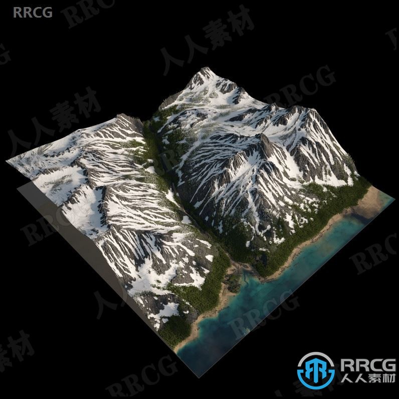 雪山雪峰高质量3D模型与贴图