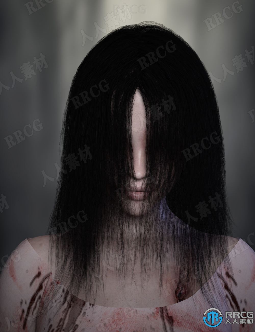哥特式发型惊悚恐怖吸血鬼角色3D模型合集