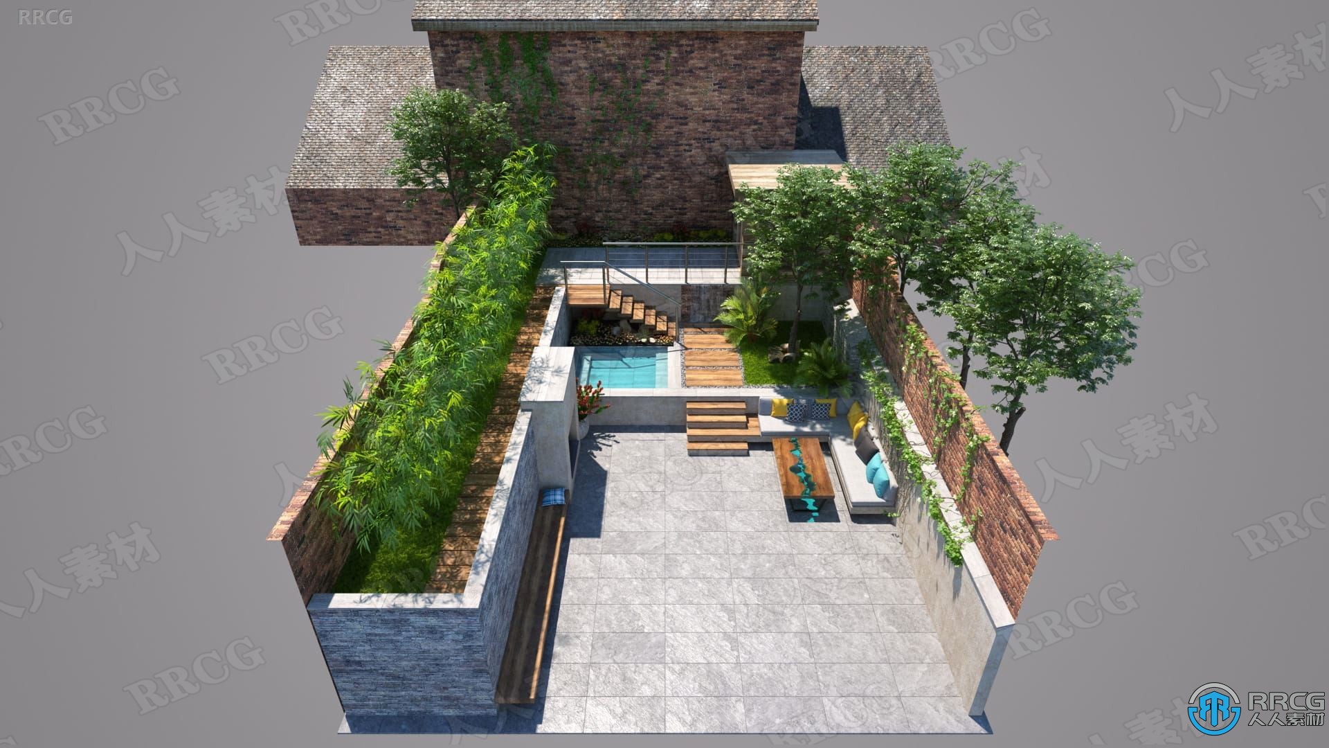 20组高品质现代住宅花园游泳池相关3D模型合集 Evermotion Archmodels第248季
