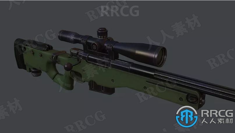 逼真狙击步3D枪武器道具Unity游戏素材资源