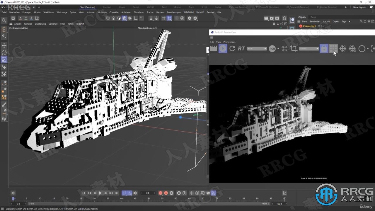 【中文字幕】C4D与Rdshift专业动画工作流程技术训练视频教程
