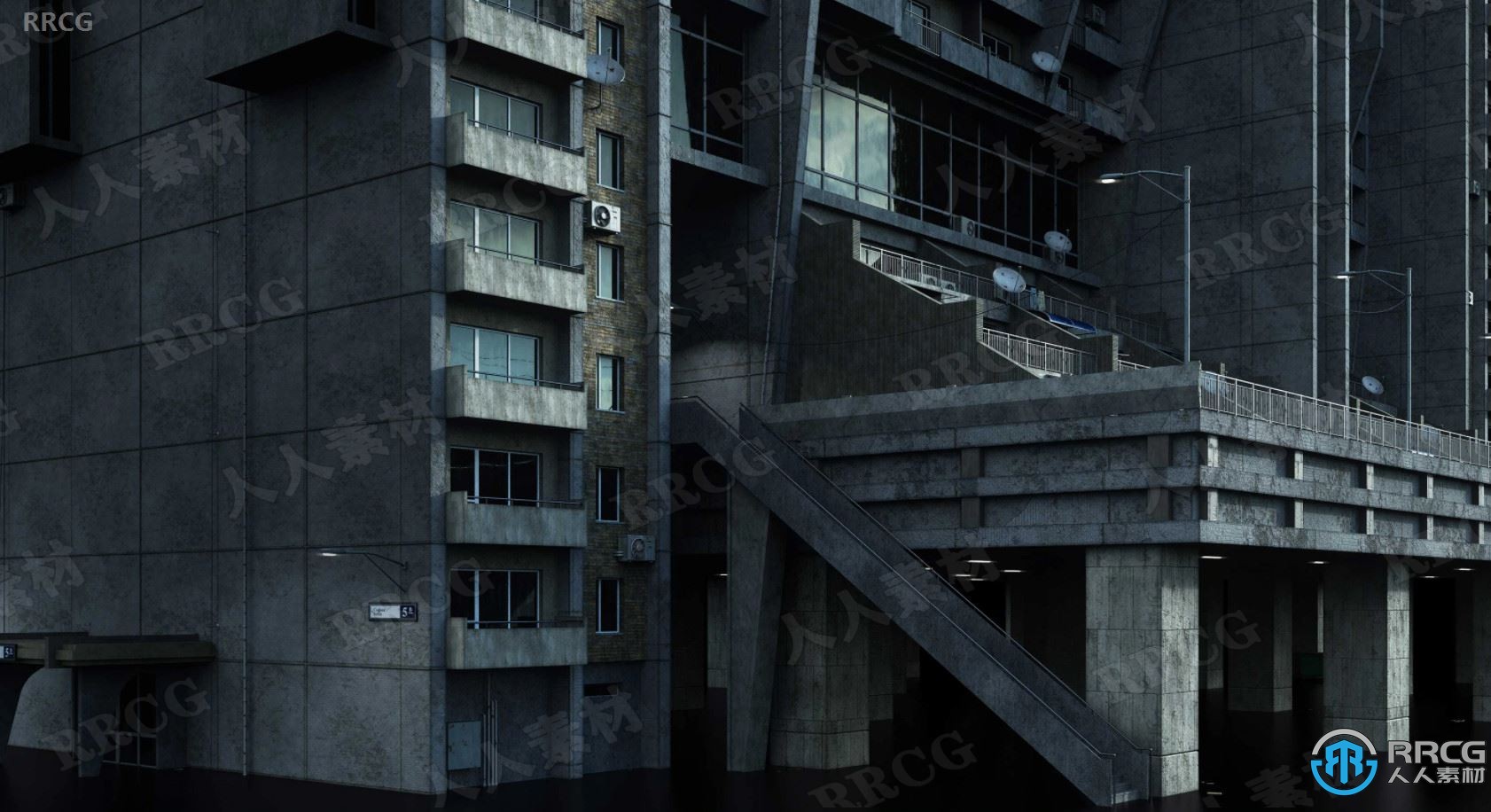 前苏联俄罗斯城市高楼大厦建筑景观完整细节3D模型合集