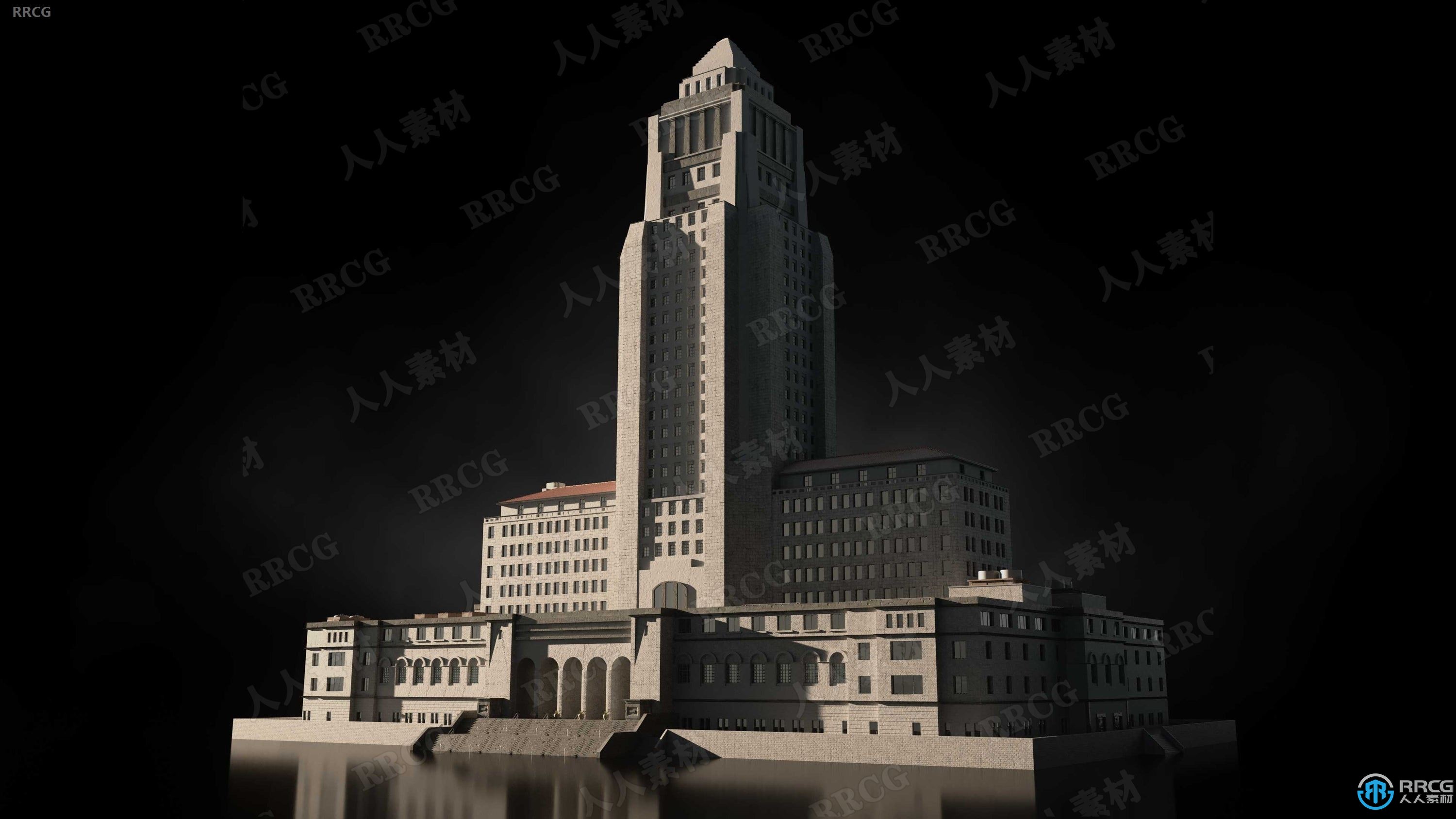 现代天使之城洛杉矶城市建筑景观完整细节3D模型合集