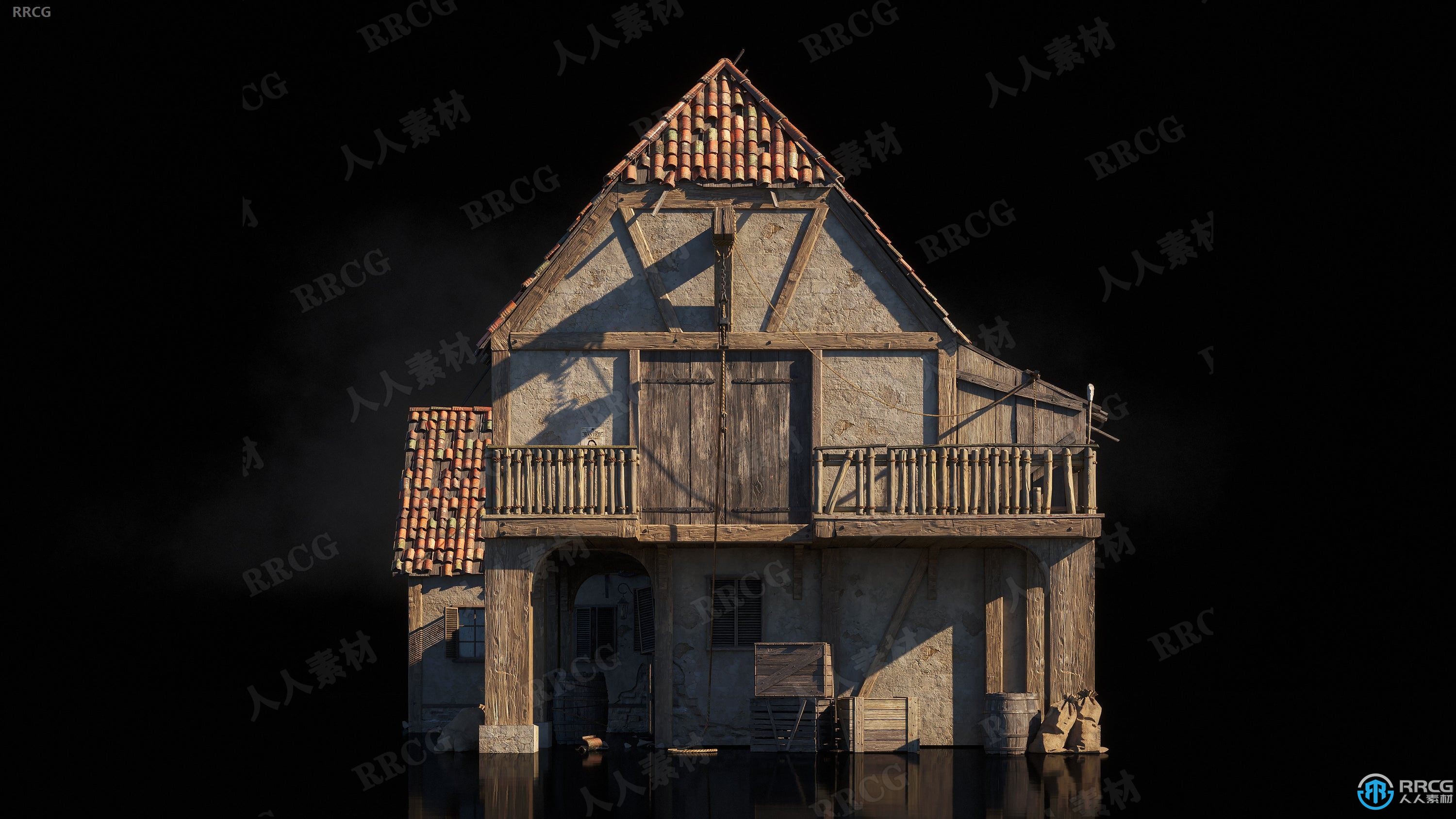 金银岛海盗天堂建筑景观完整细节3D模型合集