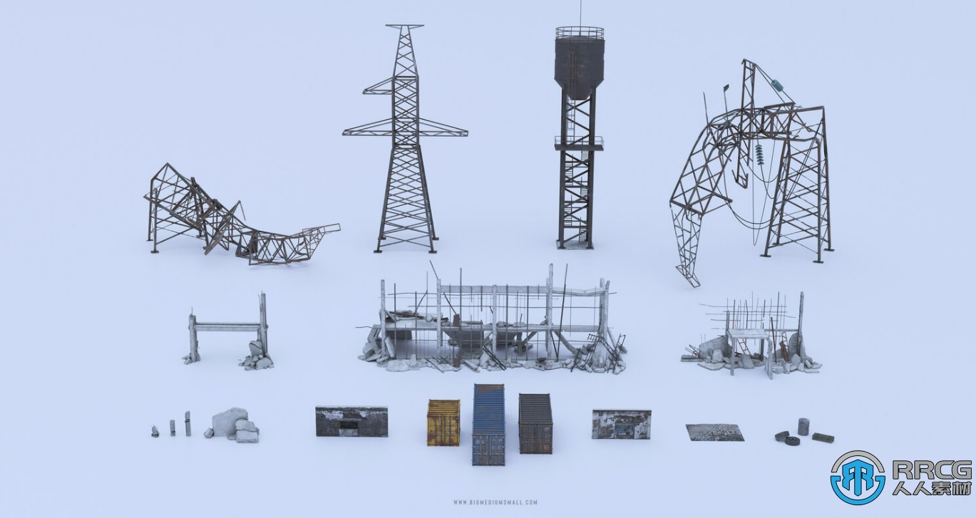 100组科现代战争启示录相关人物车辆建筑相关3D模型合集