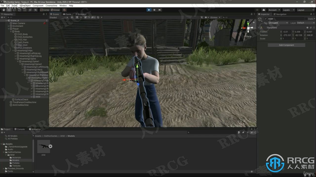 【中文字幕】Unity第三人称射击TPS僵尸生存游戏制作视频教程