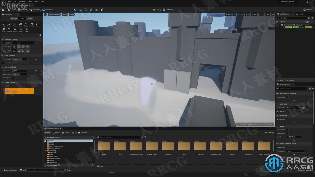 UE5虚幻引擎中世纪城堡完整制作工作流程视频教程