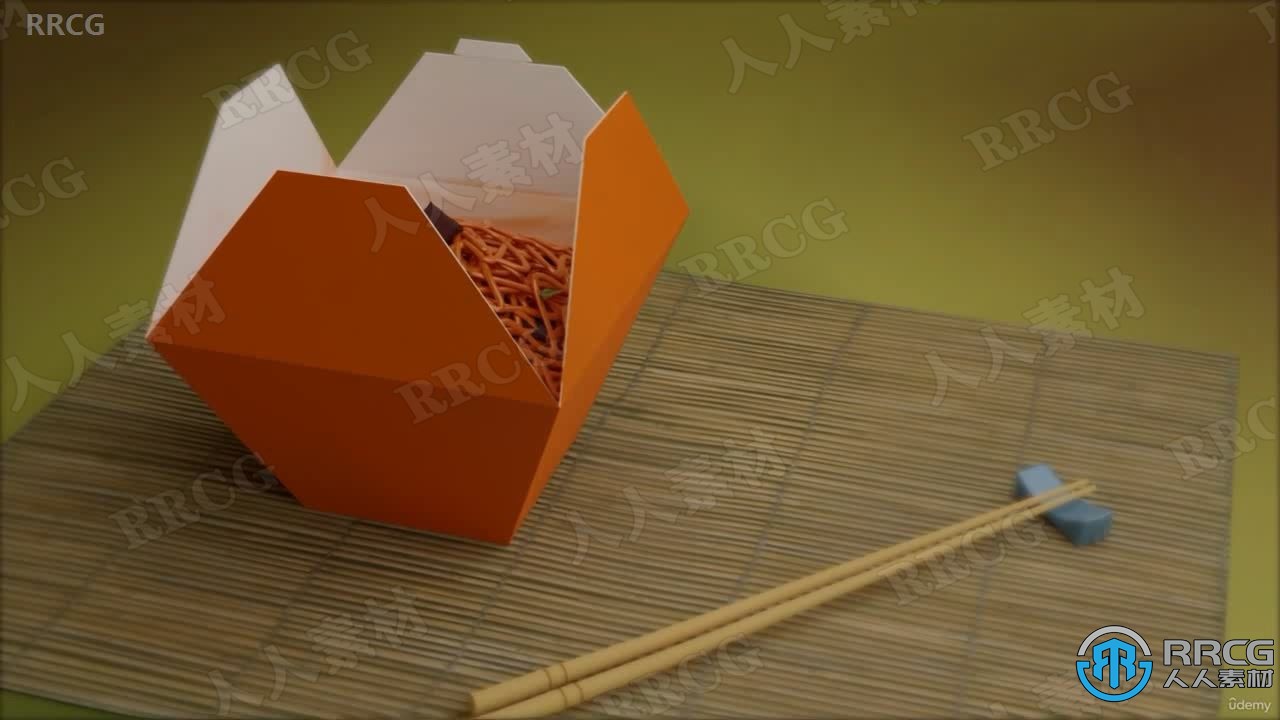 【中文字幕】Blender美味面条干拌面实例制作视频教程